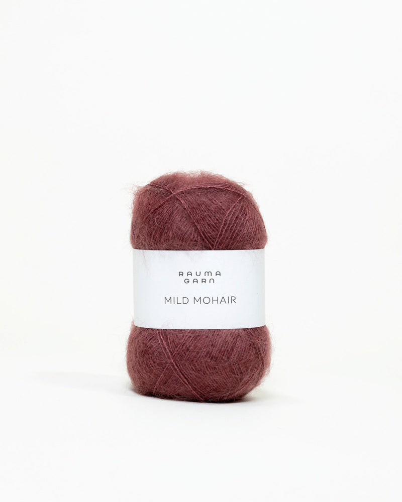 Rauma Garn - Mild Mohair - Støvet plomme (36)