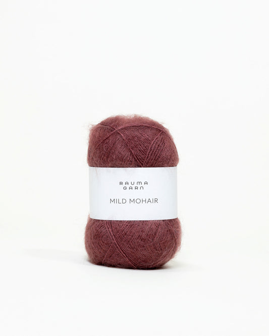 Rauma Garn - Mild Mohair - Støvet plomme (36)