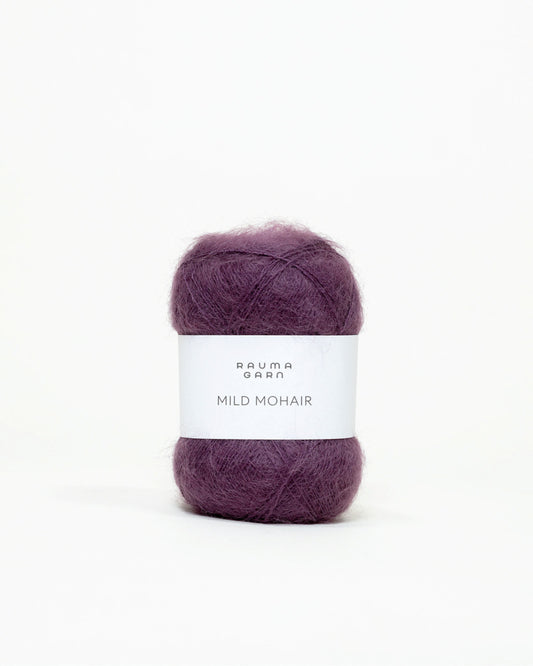 Rauma Garn - Mild Mohair - Dyp lilla (37)