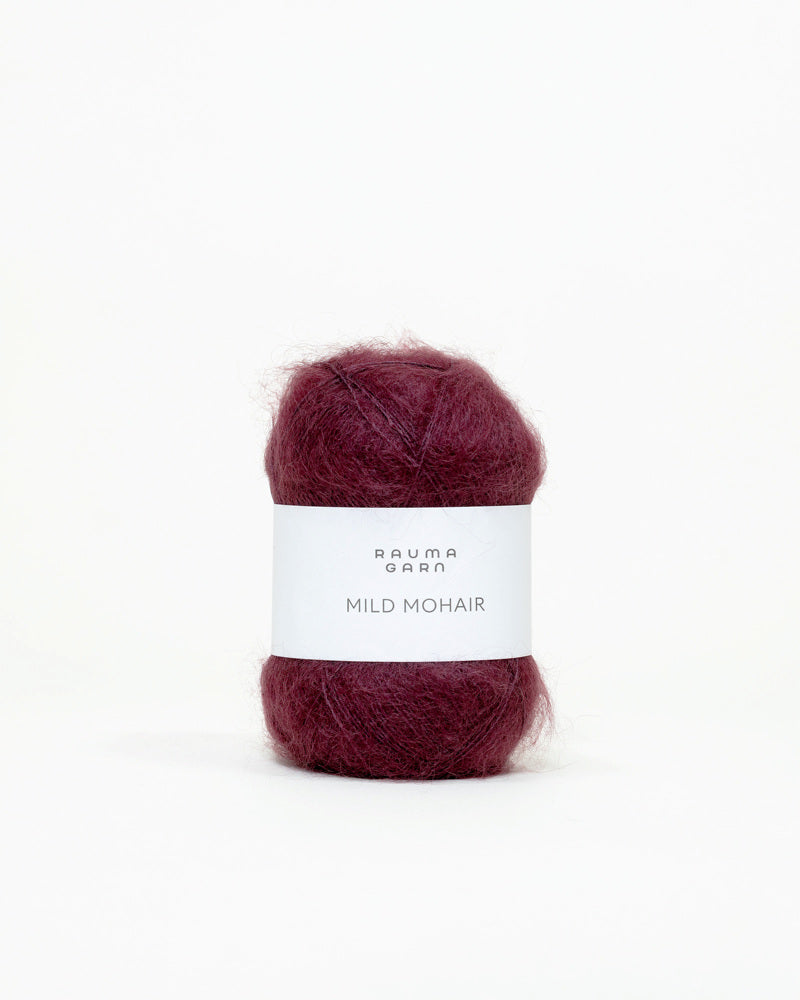 Rauma Garn - Mild Mohair - Mørk burgunder (39)