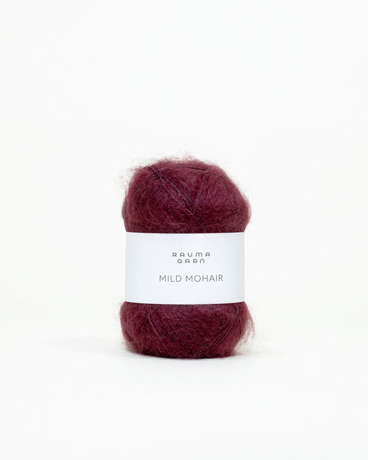 Rauma Garn - Mild Mohair - Mørk burgunder (39)