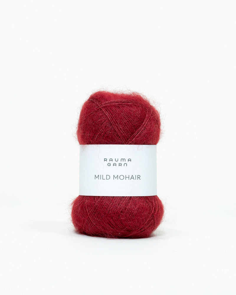 Rauma Garn - Mild Mohair - Vinrød (40)