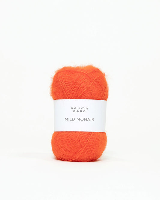 Rauma Garn - Mild Mohair - Rødoransje (43)