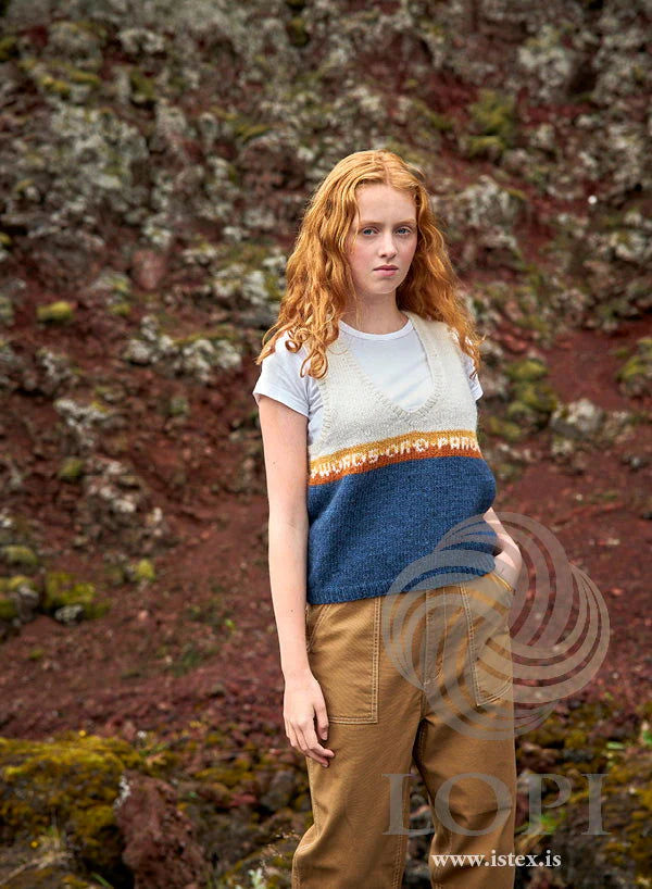 Staka – strikkeopskrift af slipover i léttlopi 🧶✨