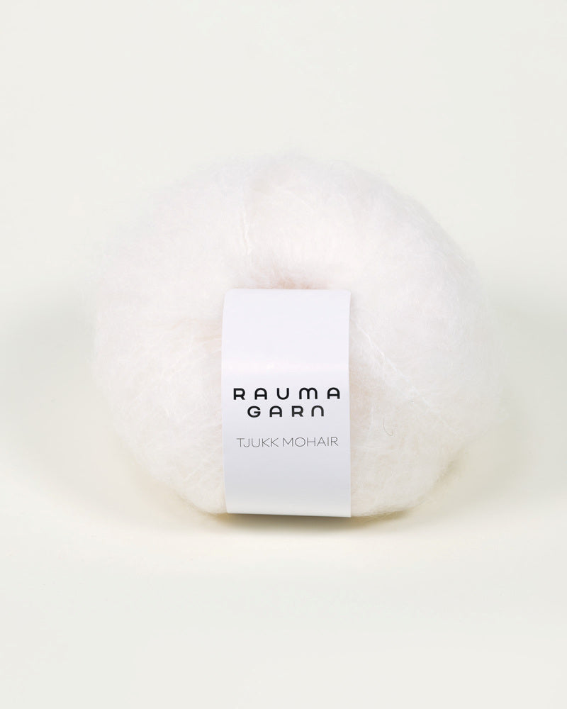 Rauma Garn - Tjukk Mohair - Hvitveis (001)