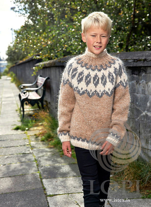 🧶 Vörn – Beskytteren 🛡️ Opskrift i Álafosslopi til børn (40-10)