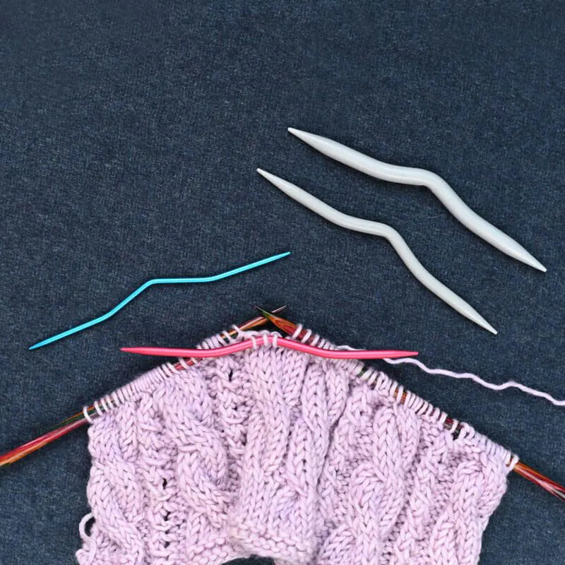 KnitPro snoningspinde – hjælpepinde i aluminium 2,5 og 4,0 mm (2 stk)