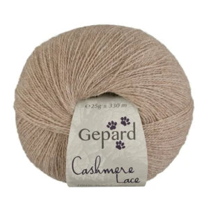 Gepard Garn - Cashmere Lace 144 B Beige Meleret
