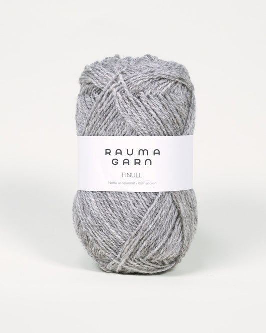 Rauma Garn - Finull - Grå Melert  (404)