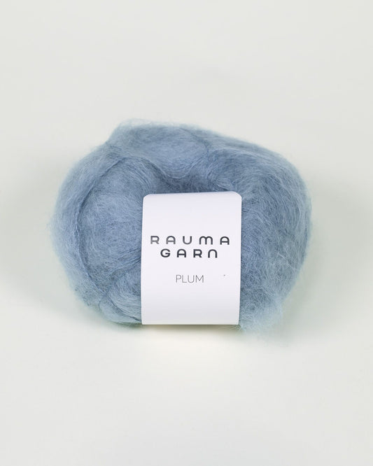 Rauma Garn - Plum Mohair - Gråblå (76)