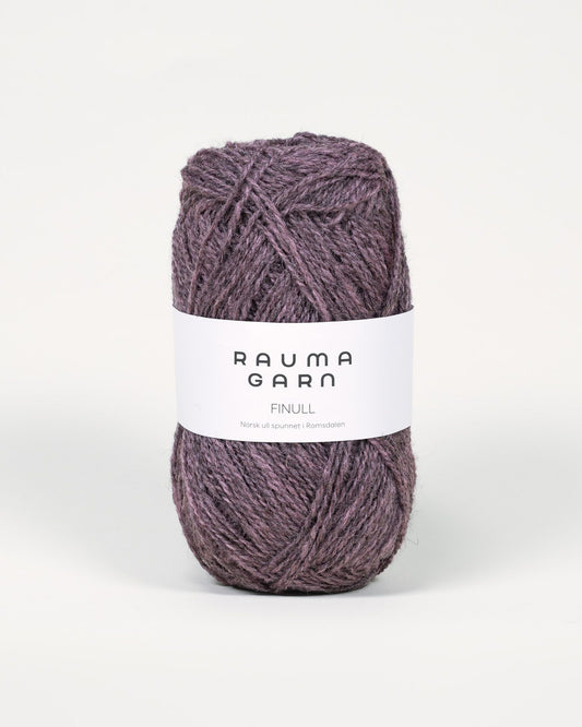 Rauma Garn - Finull - Lilla mørkmelert  (4128)