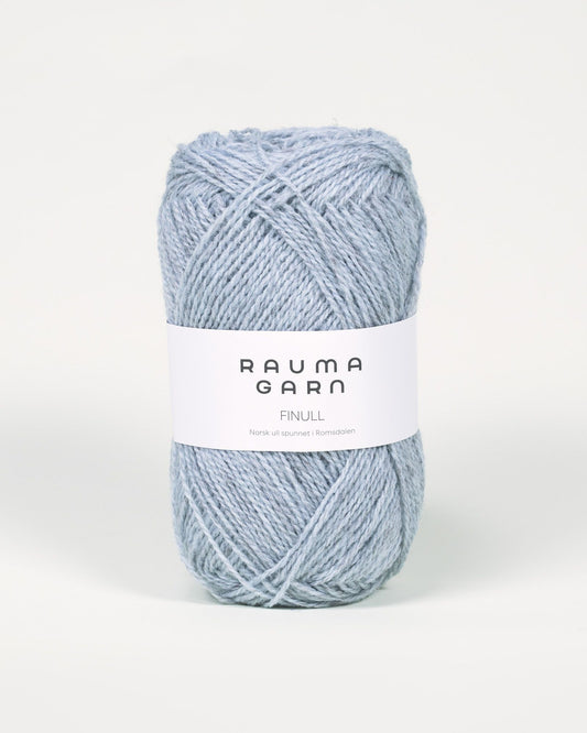 Rauma Garn - Finull - Lys blå lysmelert  (4139)