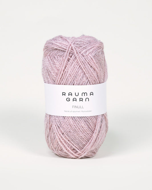 Rauma Garn - Finull - Lys rosa lysmelert  (4133)