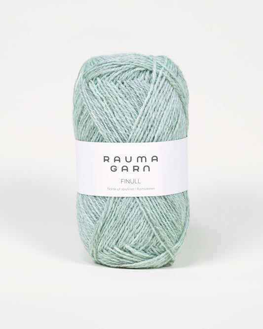 Rauma Garn - Finull - Mintgrønn lysmelert  (4136)