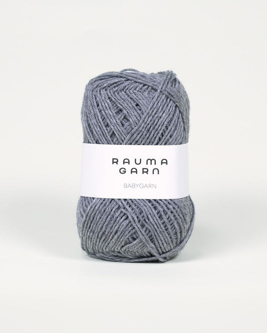 Rauma Garn - Babygarn - Mørk grå melert (B12)