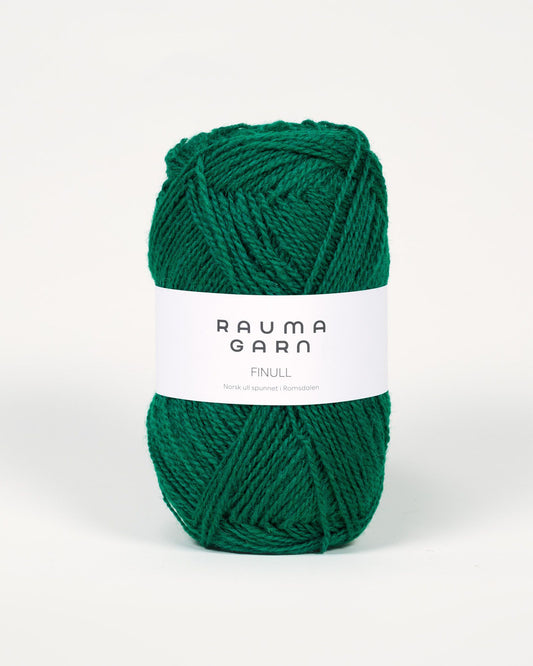 Rauma Garn - Finull - Mørk grønn  (494)