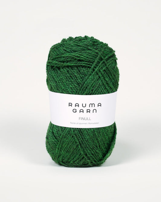 Rauma Garn - Finull - Mørk grønn mørk melert  (4122)