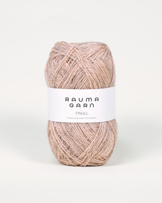 Rauma Garn - Finull - Pudderrosa lysmelert  (4138)