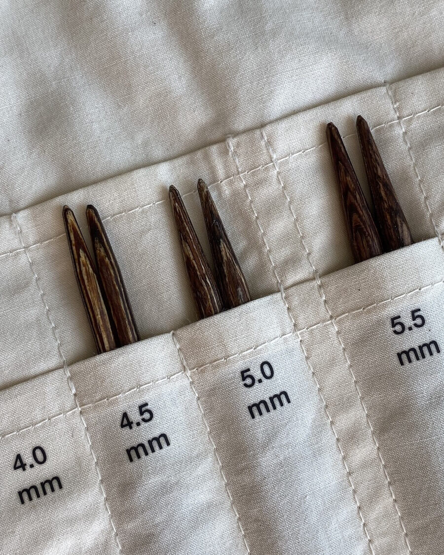Iron-on labels til pindestørrelser - PetiteKnit