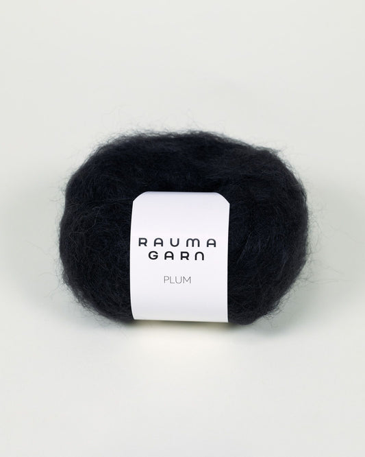 Rauma Garn - Plum Mohair - Svart  (81)