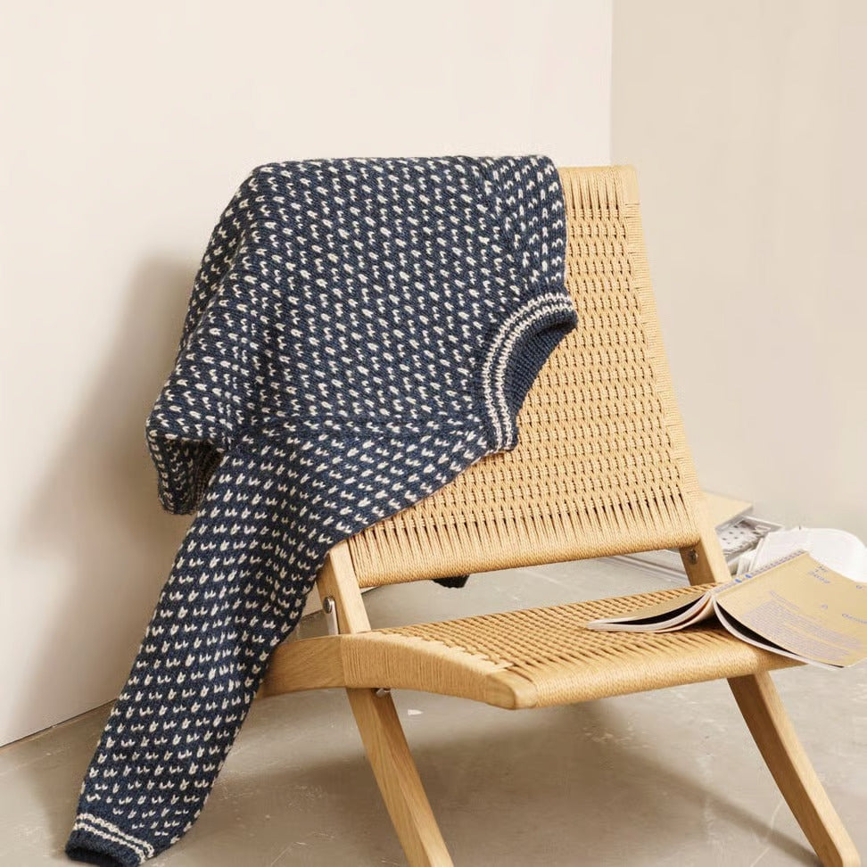 ❄️🔥 Strikkekit 416-6 Herre Islender – Klassisk mønstersweater i Rauma Vams