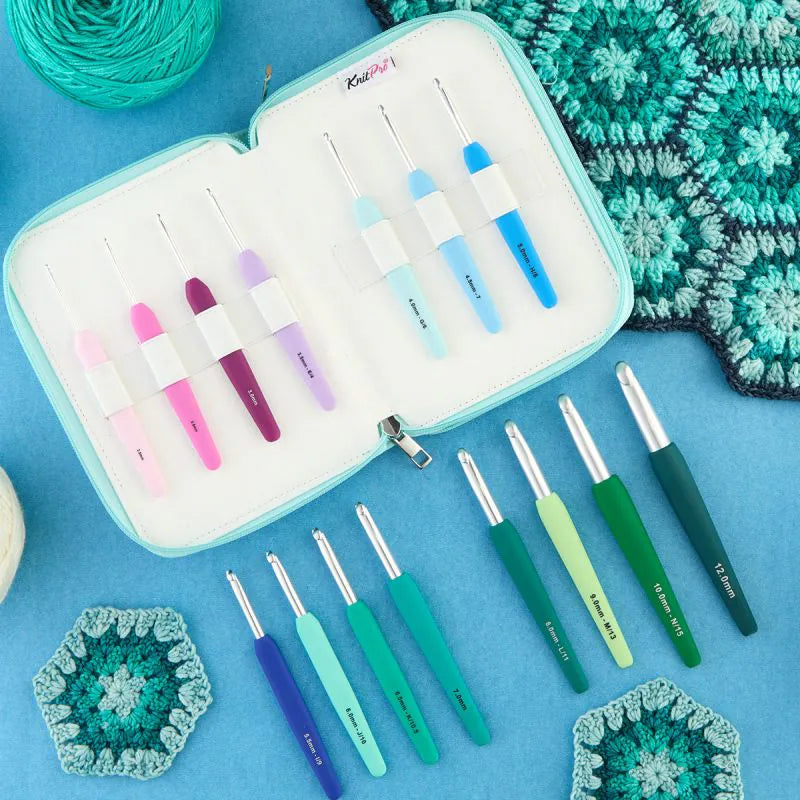 KnitPro Waves 2.0 Grande Hæklenålesæt – 14 størrelser