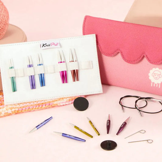 🧶✨ Små projekter, stor strikkeglæde – KnitPro Zing Mini Udskifteligt Rundpindesæt 5 cm ✨
